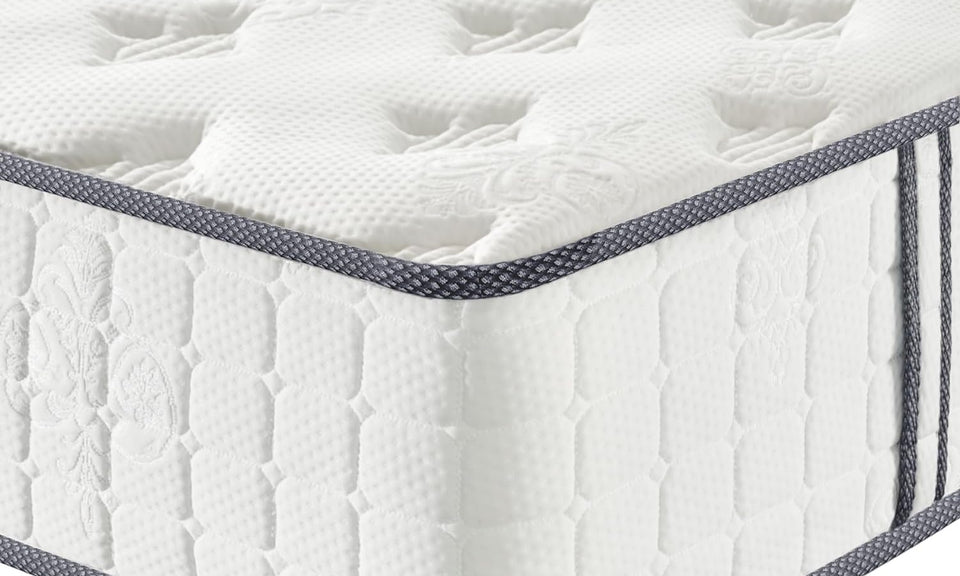 Vesgantti Matratze Komfort 20cm H3 90x200cm Mittelfest Tonnentaschenfederkernmatratze Öko-Tex Zertifiziert Orthopädische 7 Zonen Memoryfoam Taschenfederkernmatratzen