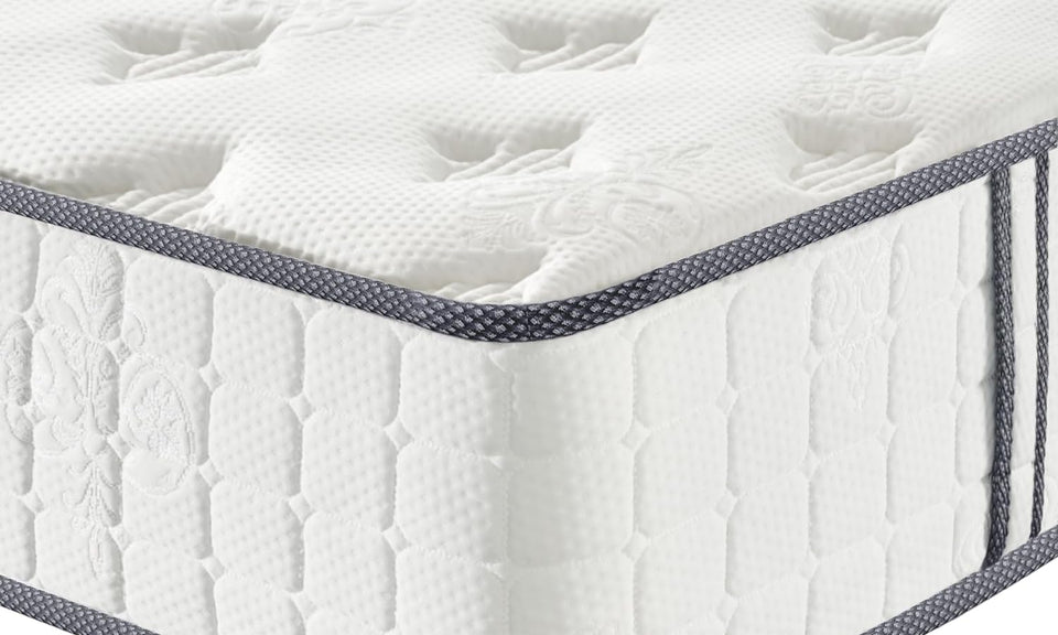 Vesgantti Matratze Komfort 20cm H3 90x200cm Mittelfest Tonnentaschenfederkernmatratze Öko-Tex Zertifiziert Orthopädische 7 Zonen Memoryfoam Taschenfederkernmatratzen