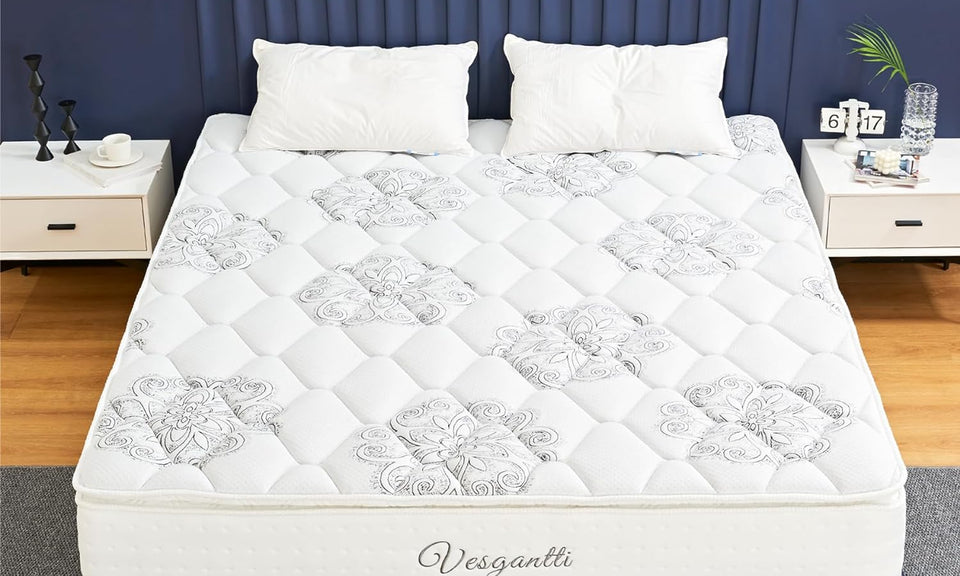 Vesgantti Matratze 26cm höhe 140x200cm H4 Orthopädische 7-Zonen Taschenfederkernmatratze Mittelfest Kaltschaummatratze Öko-Tex Zertifiziert Pillow-top Matratzen für Kinder & Erwachsene