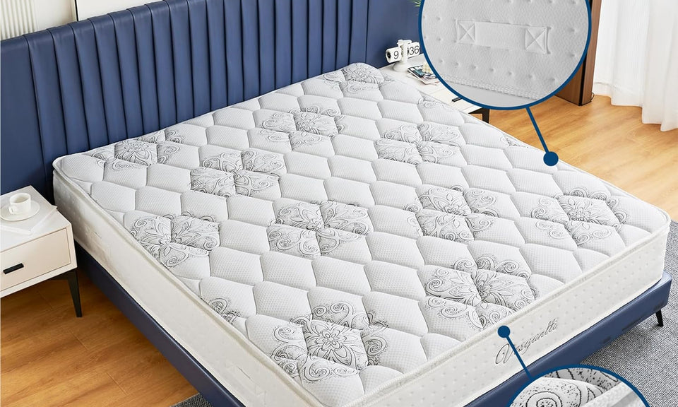Vesgantti Matratze 26cm höhe 140x200cm H4 Orthopädische 7-Zonen Taschenfederkernmatratze Mittelfest Kaltschaummatratze Öko-Tex Zertifiziert Pillow-top Matratzen für Kinder & Erwachsene