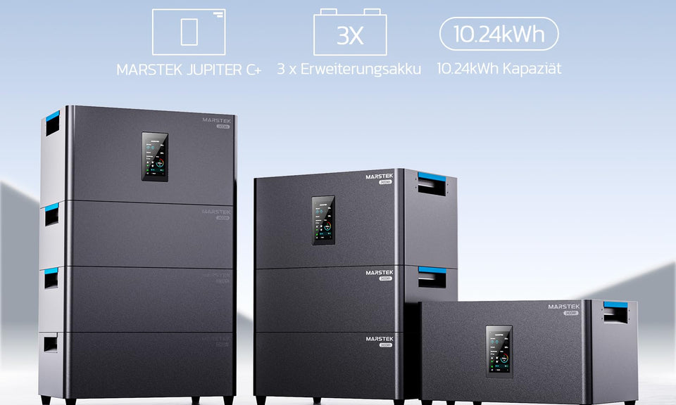 MARSTEK All-in-One Balkonkraftwerk mit Speicher,4 MPPT 2400W Solareingang, 2.56kWh Akkukapazität, 6000 Ladezyklen, LFP Akku, mit APP, Plug&Play,0% VAT