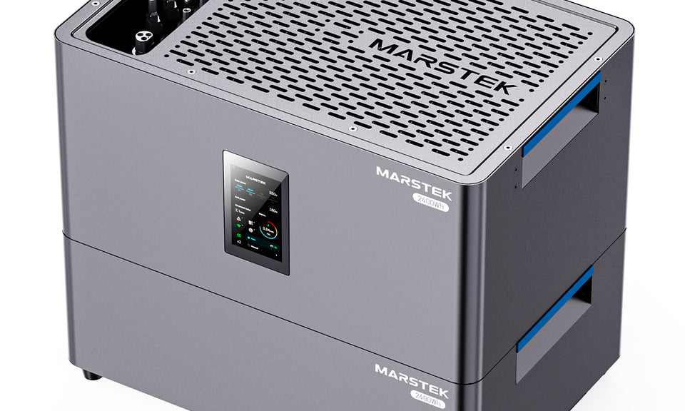 MARSTEK All-in-One Balkonkraftwerk mit Speicher,4 MPPT 2400W Solareingang, 2.56kWh Akkukapazität, 6000 Ladezyklen, LFP Akku, mit APP, Plug&Play,0% VAT