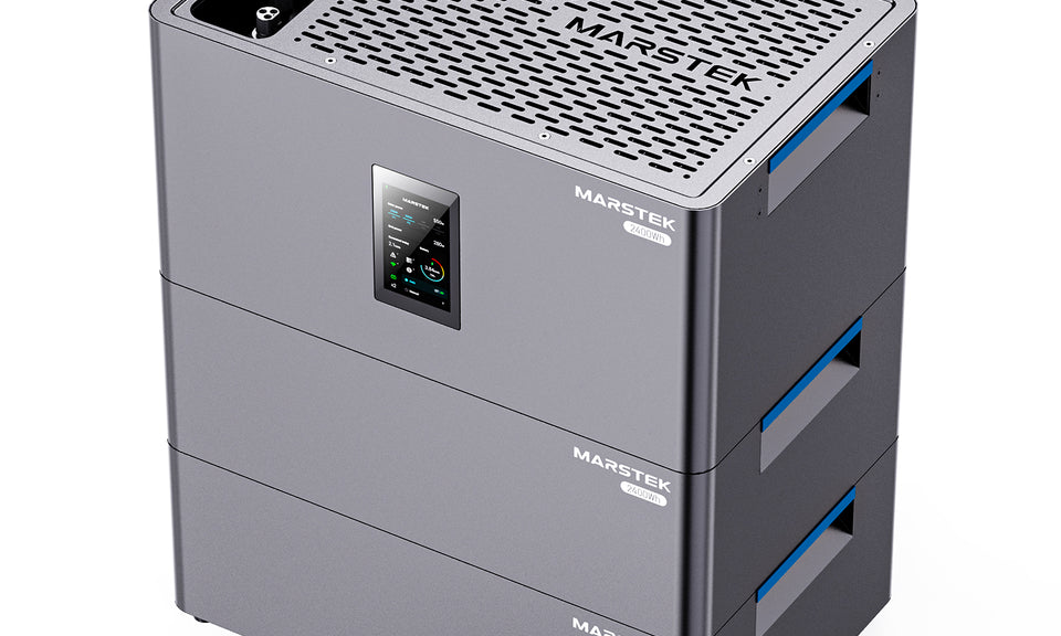 MARSTEK All-in-One Balkonkraftwerk mit Speicher,4 MPPT 2400W Solareingang, 2.56kWh Akkukapazität, 6000 Ladezyklen, LFP Akku, mit APP, Plug&Play,0% VAT