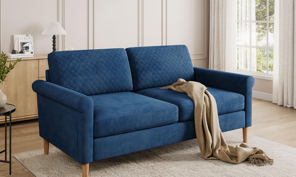 Vesgantti Doppelsofa 164cm, mit Kissen & Taschen, 164x76x85cm