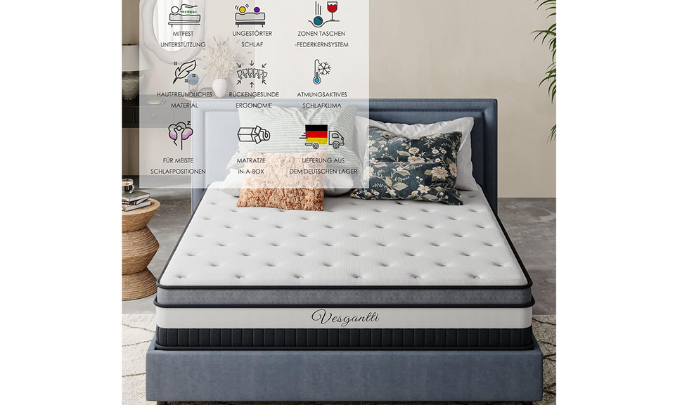 Vesgantti Nova Luxe Hybrid Matratze,H3,26cm