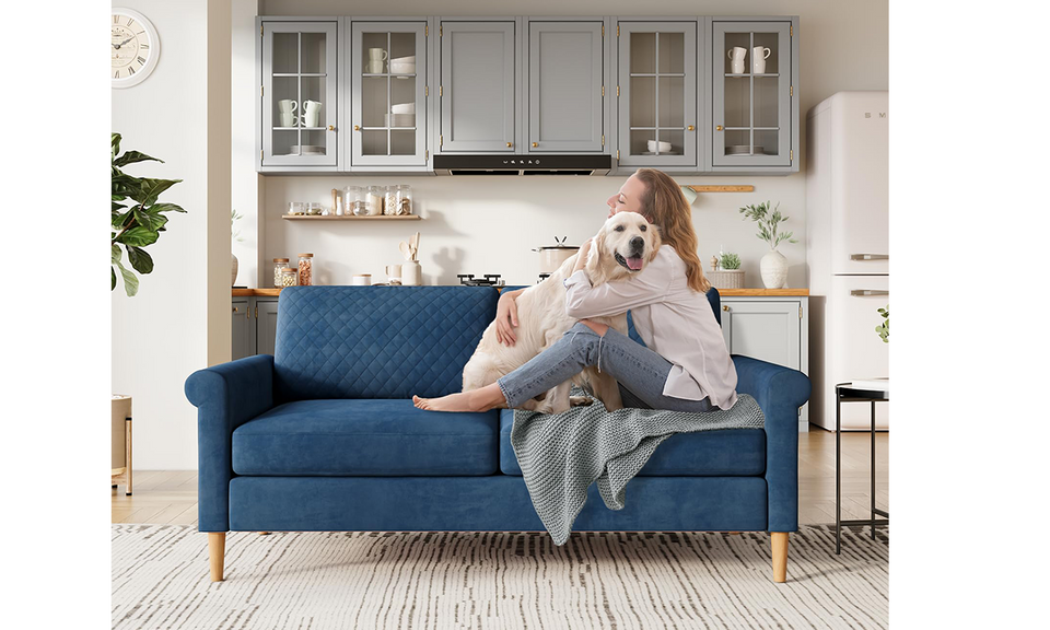 Vesgantti Doppelsofa 164cm, mit Kissen & Taschen, 164x76x85cm