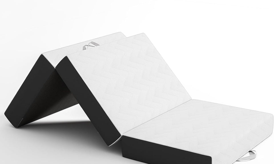 Vesgantti Klappmatratze Gästematratze, 3-teilige Gel Schaumstoff Faltmatratze für Reisen