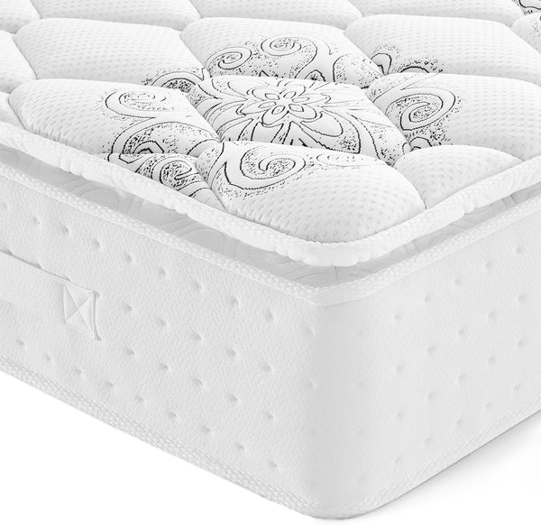 Vesgantti Matratze 26cm höhe 140x200cm H4 Orthopädische 7-Zonen Taschenfederkernmatratze Mittelfest Kaltschaummatratze Öko-Tex Zertifiziert Pillow-top Matratzen für Kinder & Erwachsene