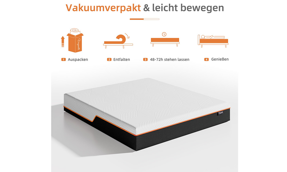 Vesgantti Schaummatratze 16cm, ergonomische Gel-Memory schaum Matratze H3