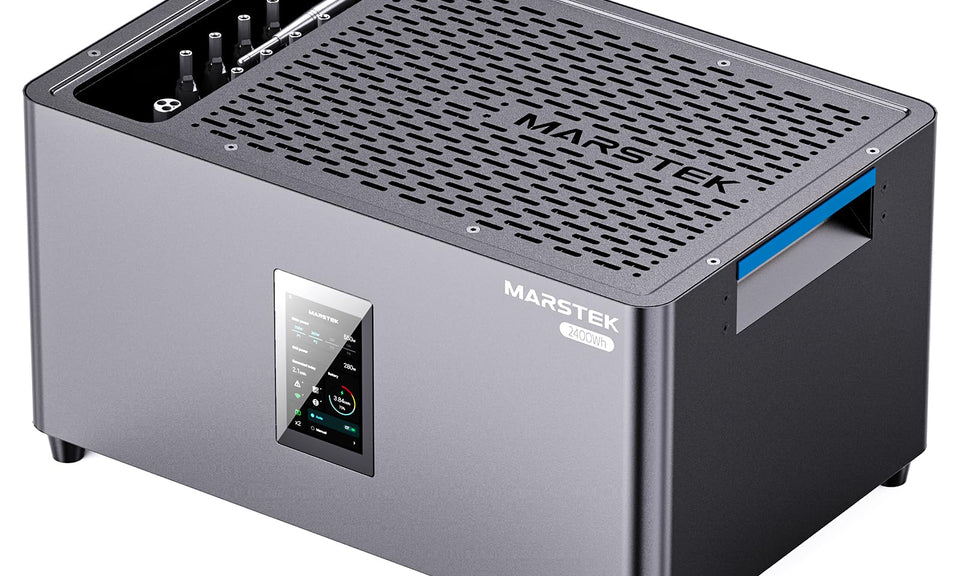 MARSTEK All-in-One Balkonkraftwerk mit Speicher,4 MPPT 2400W Solareingang, 2.56kWh Akkukapazität, 6000 Ladezyklen, LFP Akku, mit APP, Plug&Play,0% VAT