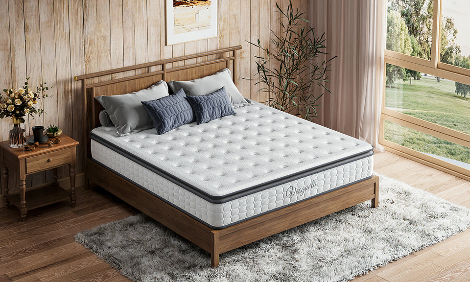 Vesgantti Matratze  7-Zonen Taschenfederkernmatratze Modern Tonnentaschenfederkernmatratze Komfort-Boxspring matratze(H4, Fashion Pillow-top 26cm)